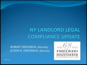 New York Landlord 2023 Legal Compliance Update Webinar